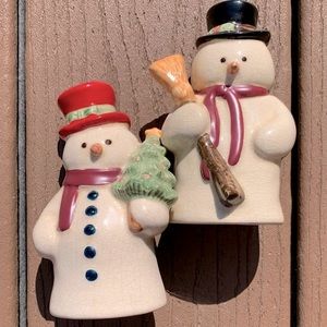 MR & MRS SNOWMAN SALT & PEPPER SHAKERS